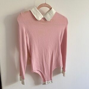 Agent Provocateur Pink and White Bodysuit